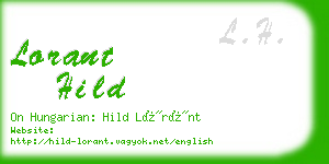 lorant hild business card